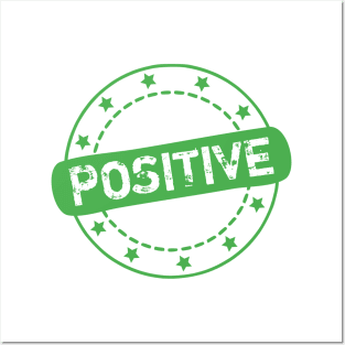 Positive Stamp Icon Posters and Art